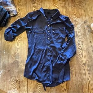 Becxy B satin-y shirt dress with belt